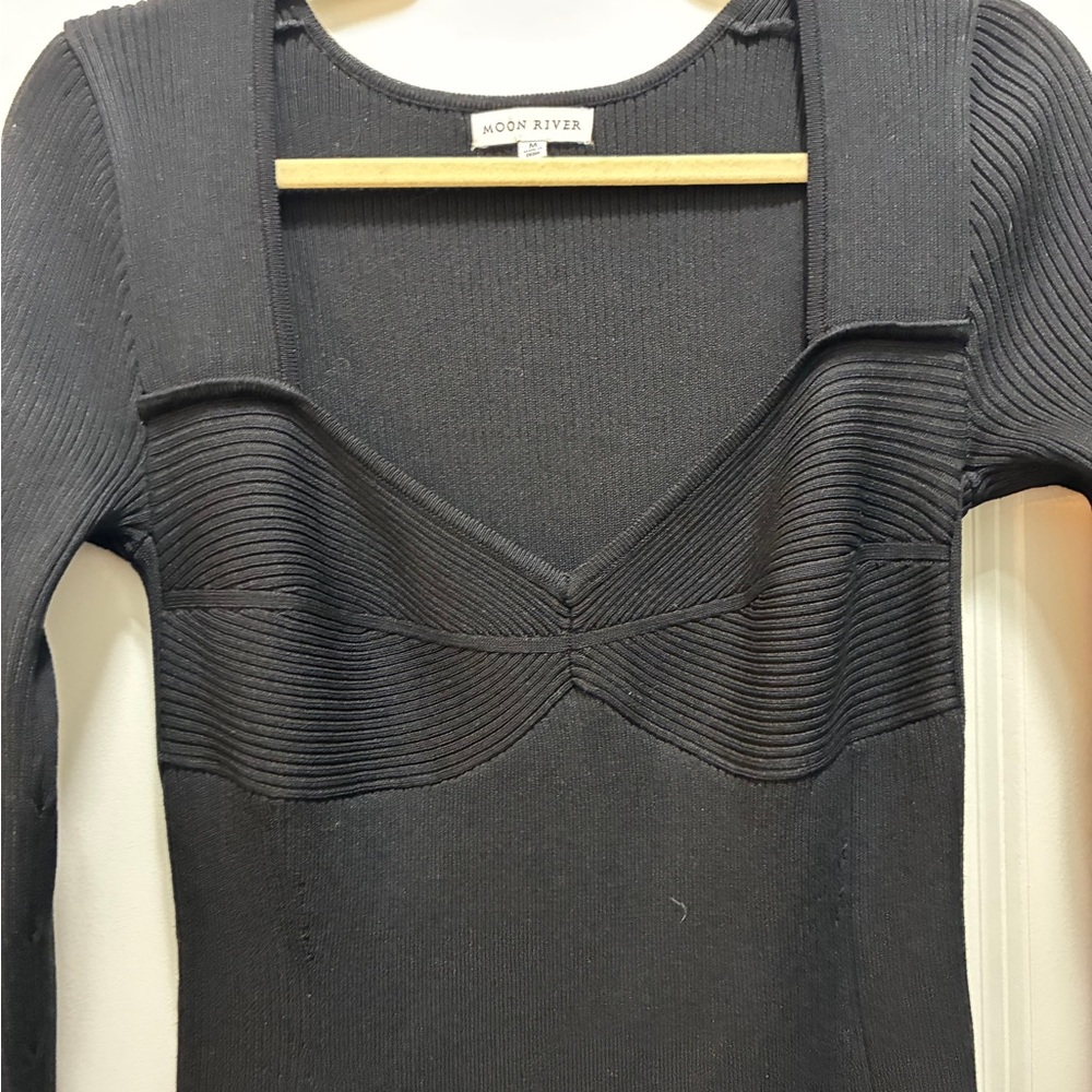 Moon River Ebony Knit Dress